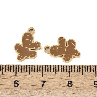 Vegetables 304 Stainless Steel Enamel Charms STAS-C137-02B-G-1