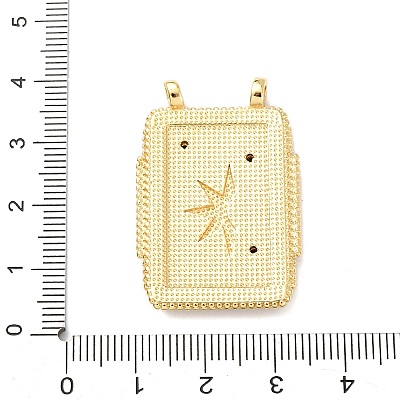 Brass Micro Pave Cubic Zirconia Pendants KK-K408-72G-02-1