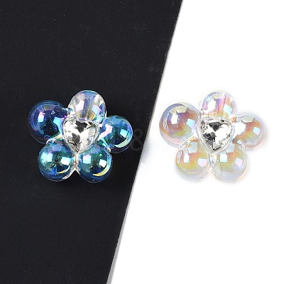 UV Plating Transprent Acrylic Beads OACR-S145-03-1