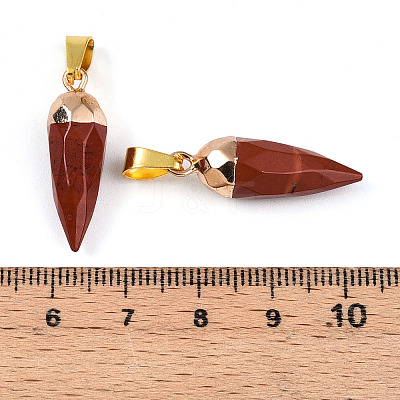Natural Red Jasper Pendants G-N345-01E-1