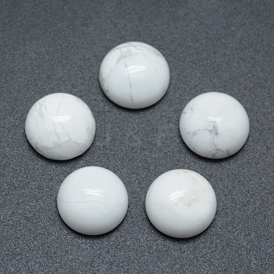 Natural Howlite Cabochons G-P393-R32-4MM-1
