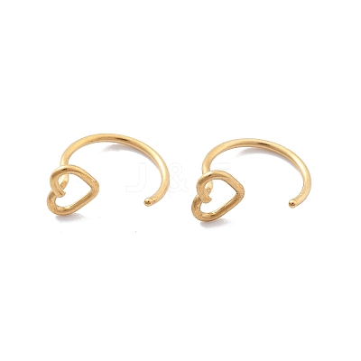 304 Stainless Steel Heart Hoop Nose Rings AJEW-A062-06G-1