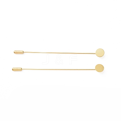 Brass Lapel Pin Base Settings X-KK-I693-02E-G-1
