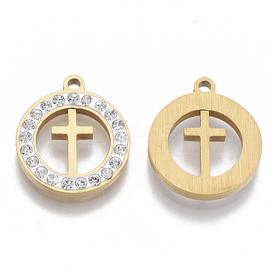 201 Stainless Steel Pendants STAS-N091-19G-1