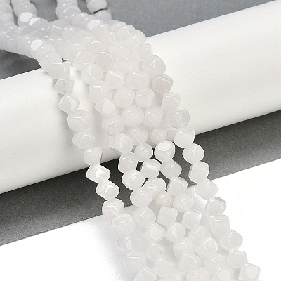 Natural White Jade Beads Strands G-A257-A04-01-1