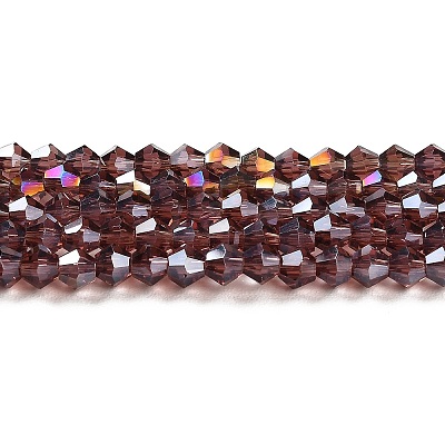 Transparent Electroplate Glass Beads Strands EGLA-A039-T3mm-B05-1