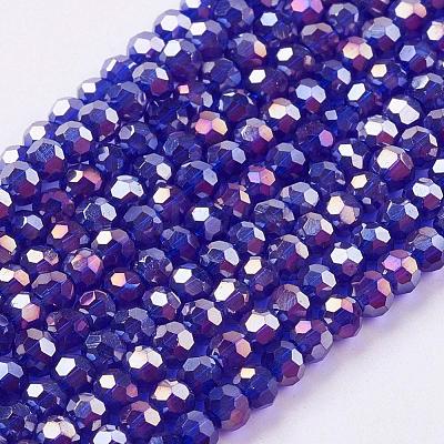 Electroplate Glass Beads Strands EGLA-D021-67-1