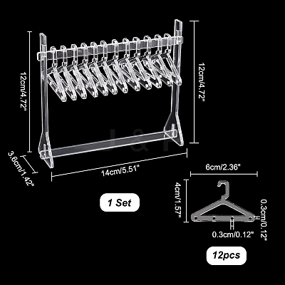 1 Set Transparent Acrylic Earring Display Stands EDIS-PH0001-55A-1