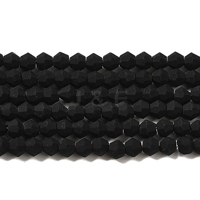 Imitate Austrian Crystal Frosted Glass Beads Strands GLAA-F029-TM4mm-B02-1
