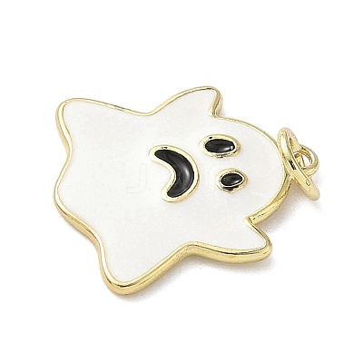 Halloween Theme Brass Enamel Pendants KK-L248-01G-05-1