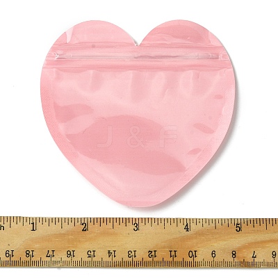20Pcs Heart Shaped Plastic Packaging Yin-yang Resealable Bags OPP-FS0001-03-1
