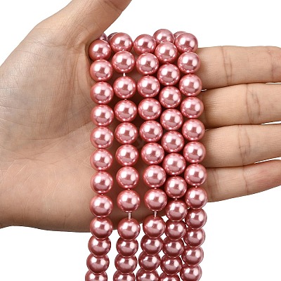 Eco-Friendly Dyed Glass Pearl Round Beads Strands HY-A002-10mm-RB109-1