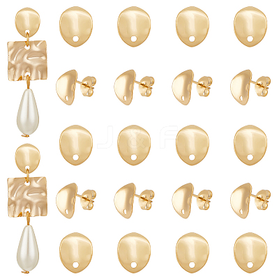 20Pcs 304 Stainless Steel Stud Earring Findings STAS-UN0059-04-1