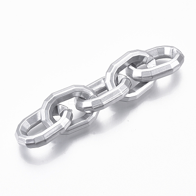 Spray Painted CCB Plastic Linking Rings LS-CCB-R104-15-03-1