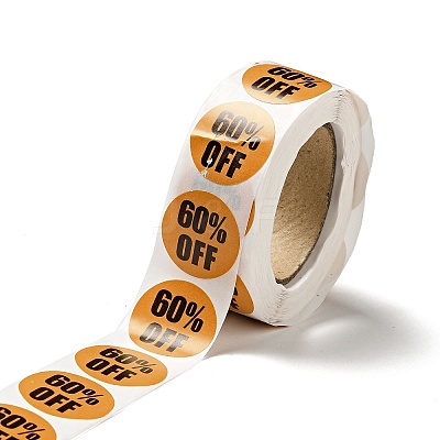 Percent Off Round Roll Stickers DIY-D078-05-1