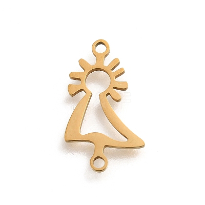 201 Stainless Steel Laser Cut Connector Charms STAS-R132-11G-1