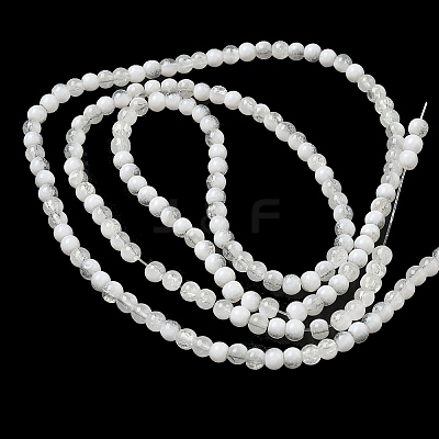 Crackle Glass Beads Strands GLAA-U001-4mm-07-1