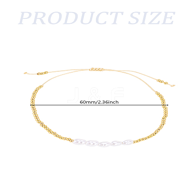1Pc Brass Braided Bead Bracelets BJEW-LP0004-44-1