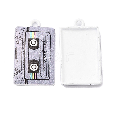 Spray Painted Alloy Pendants PALLOY-D016-06B-1