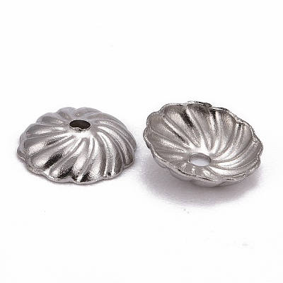 Tarnish Resistant Flower 304 Stainless Steel Bead Caps STAS-R083-13-1