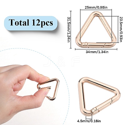 12Pcs Alloy Spring Gate Rings FIND-SC0010-18-1