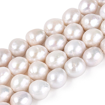 Natural Nucleated Baroque Keshi Pearl Beads Strands PEAR-S020-L18-1