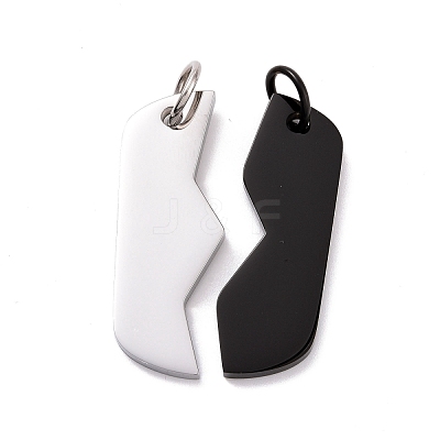 Ion Plating(IP) Blank 304 Stainless Steel Split Pendants STAS-D188-01EBP-1