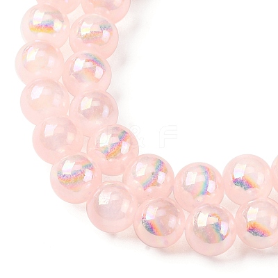 Plating Natural Selenite Beads Strands G-G120-A01-03-02-1