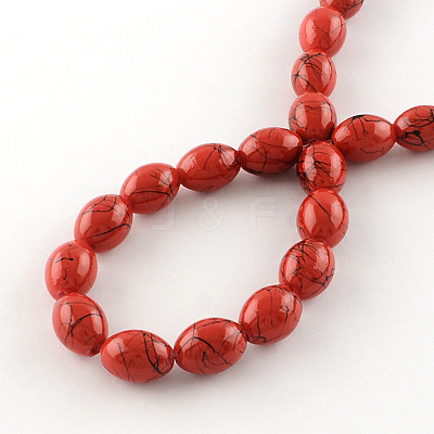 Baking Paint Drawbench Glass Bead Strands GLAD-S080-8x11-83-1