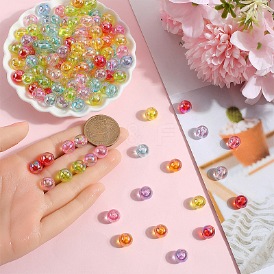 200Pcs Transparent Acrylic Beads MACR-SP0001-18-1