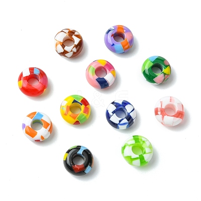 Acrylic European Beads MACR-CJZ0001-02-1