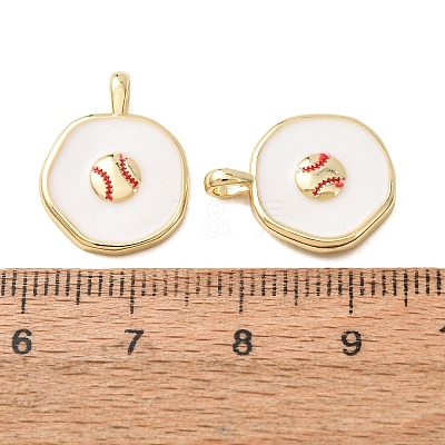 Brass Enamel Pendants KK-CJC12A6-01B-G-1