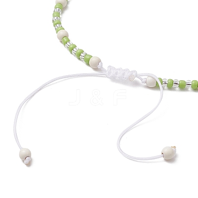 2Pcs Glass Seed Adjustable Braided Beaded Bracelets BJEW-JB11664-1