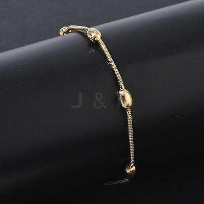 304 Stainless Steel Oval Round Snake Chain Bracelets SA-CBA2696-15G-1