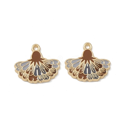 Rack Plating Alloy Enamel Pendants FIND-I038-07G-1