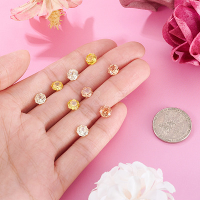 9Pcs 3 Colors Cubic Zirconia Cabochons ZIRC-TA0001-30B-1