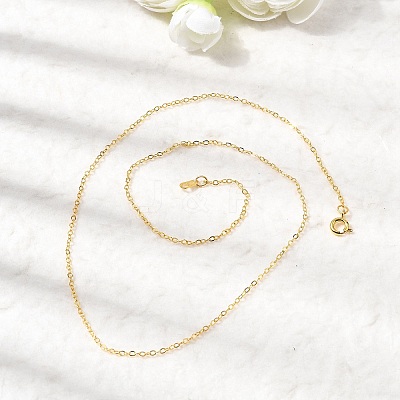 Brass Cable Chain Necklaces X-SW028-G-1