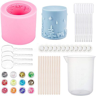 DIY Christmas Pattern Candle Molds DIY-PH0004-96-1