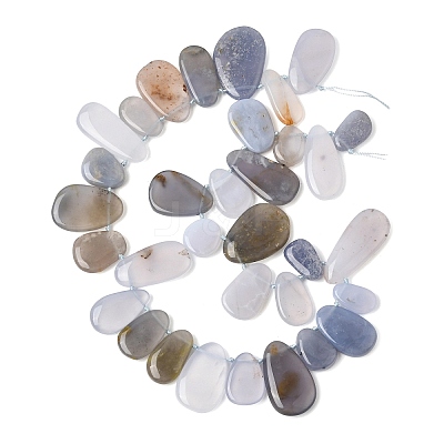 Natural Blue Chalcedony Beads Strands G-NH0075-A01-01-1