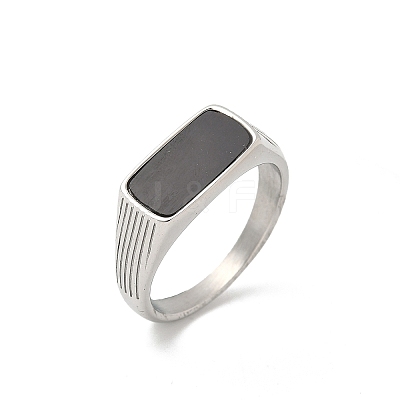 316L Stainless Steel Natural Gemstone Finger Rings for Women RJEW-U054-02C-02P-1