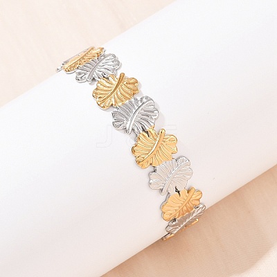 304 Stainless Steel Cuff Bangles for Women BJEW-G757-05GP-1