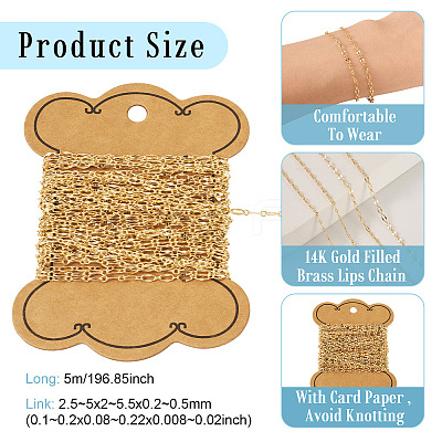 5M Brass Link Chains KK-TA0002-45-1