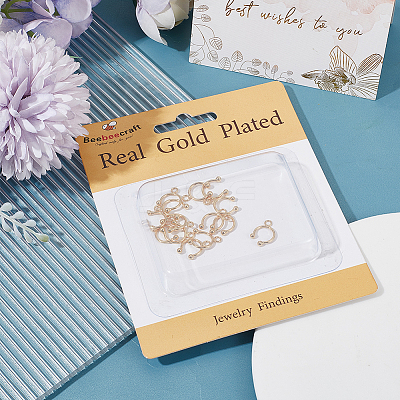8 Pairs Brass Ear Cuff Findings KK-BBC0009-74-1