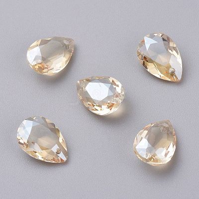 Glass Rhinestone Pendants RGLA-A024-H01-001GS-1