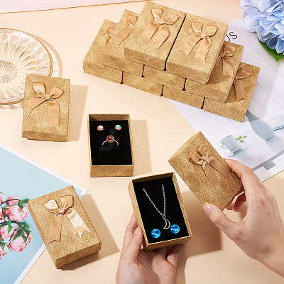 Rectangle Paper Jewelry Set Storage Gift Boxes with Bowknot CON-TAC0014-12C-1