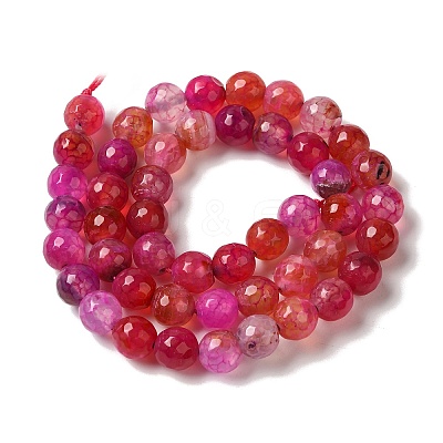 Dyed & Heated Natural Dragon Veins Agate Beads Strands G-P539-A01-22-1