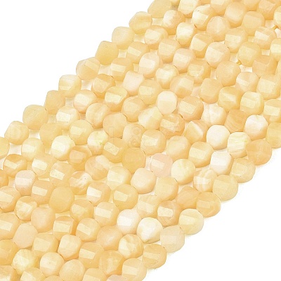 Natural Yellow Jade Beads Strands G-P611-C34-01-1