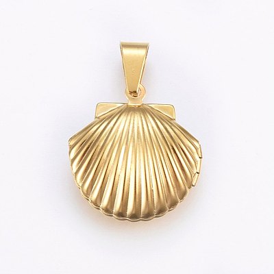 Ion Plating(IP) 316 Stainless Steel Locket Pendants X-STAS-O103-38G-1