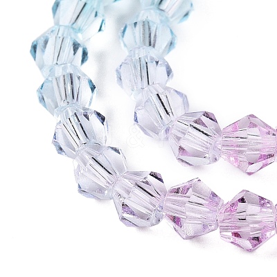 Gradient Color Baking Paint Glass Bead Strands X1-DGLA-A039-T6mm-A05-1