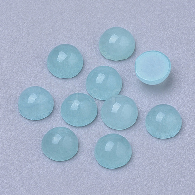 Natural White Jade Cabochons X-G-R416-6mm-07-1